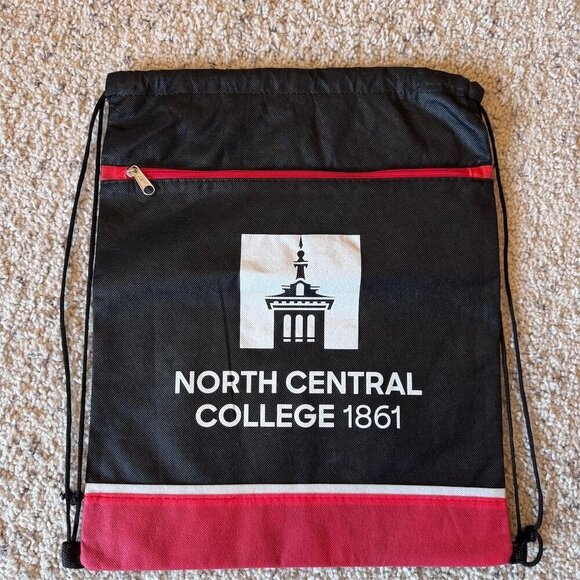 North Central College NCC Red Drawstring Backpack School Spirit - Picture 1 of 2